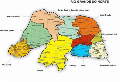 Resultado de imagem para mapa do rn | Mapa de são paulo, Rio grande do norte, Mapa