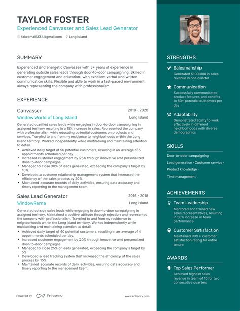 5 Canvasser Resume Examples & Guide for 2023