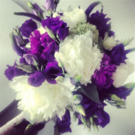 Purple and White Wedding Bouquet