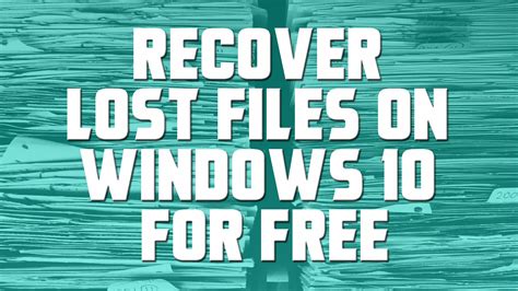 Recover Lost Files on Windows 10 For FREE – Malware Removal, PC Repair and How-to Videos