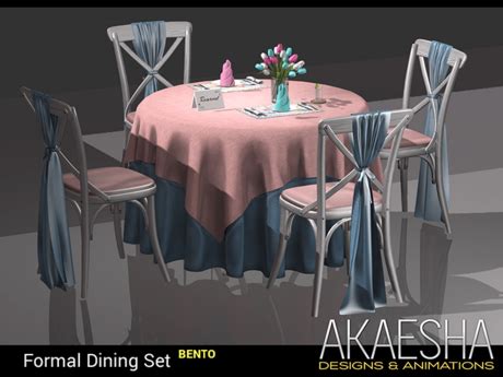 Second Life Marketplace - Event Dining Table Set (3,000+ Food Choices!) - Bento eat and drink ...