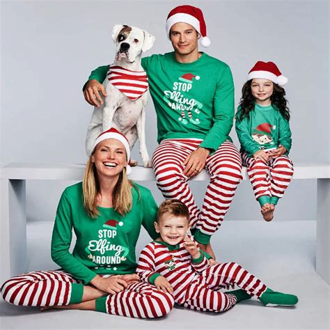 Matching Family Christmas Pajamas STOP Elfing AROUND Matching Christmas ...