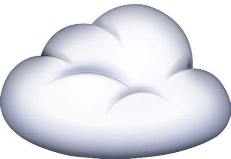 Download Cloud Emoji Image in PNG | Emoji Island