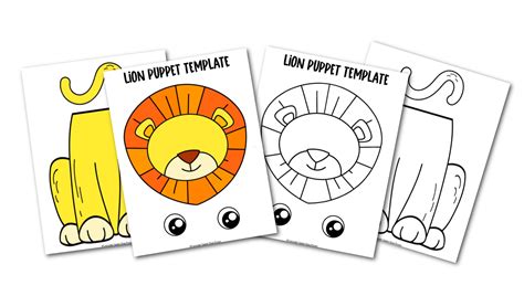 Free Printable Lion Paper Bag Puppet Template - Simple Mom Project