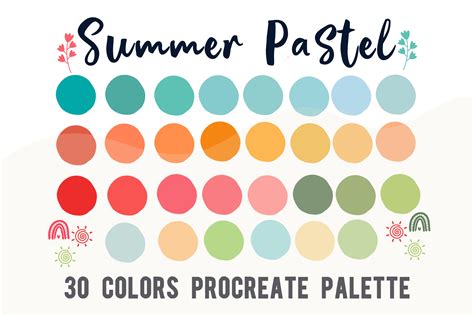 Procreate Color Palette Summer Pastel Illustration Par Chubby Design | The Best Porn Website