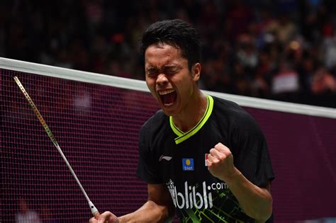 Ginting wins men's title on home soil at BWF Indonesia Masters