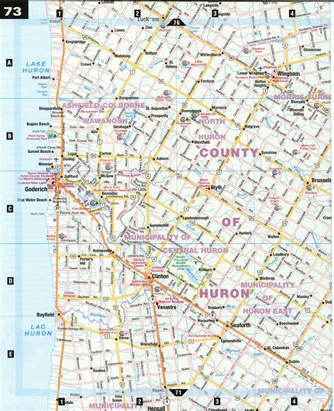 Road map Goderich city surrounding area (Ontario, Canada) free use ...