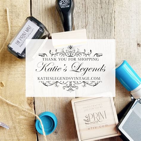 Vintage Logo Business Card Stamp Elegant Business Logo Rubber - Etsy