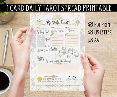 One Card DAILY TAROT SPREAD Daily Tarot Journal Daily Tarot Journal ...