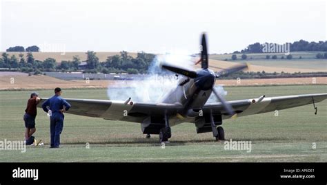 A Rolls Royce Griffon powered Supermarine Spitfire starts up at RAF ...