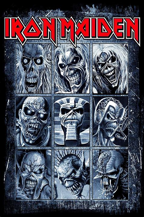 "Iron Maiden \"Faces Of Eddie\" Art Reproduction Free US Shipping!" in 2022 | Iron maiden ...