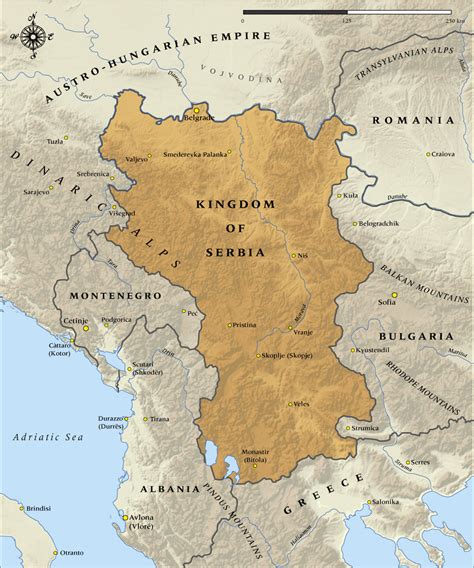 Map of the Kingdom of Serbia in 1914 | NZHistory, New Zealand history ...