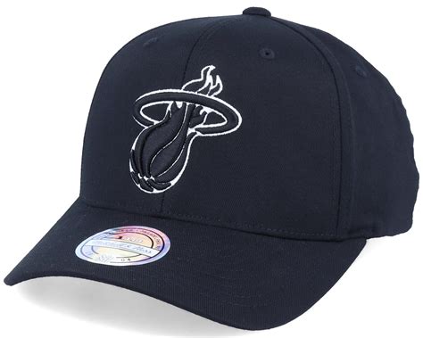 Miami Heat Black & White Logo 110 Adjustable - Mitchell & Ness caps ...