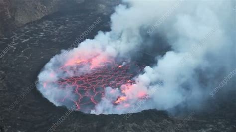 Lava lake at Mount Nyiragongo - Stock Video Clip - K005/6339 - Science ...