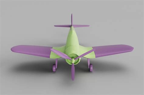 3d illustration rendering minimal corsair plane on white background ...