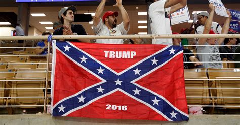 At a Donald Trump Rally, a Confederate Flag Goes Up, and Quickly Comes ...