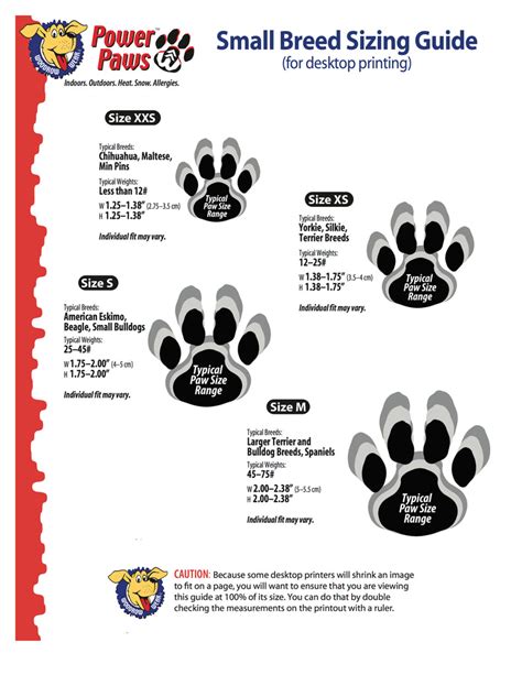 Power Paws Print Guide - WiggleLess