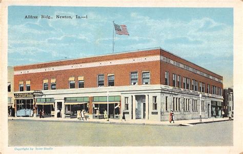 Newton Iowa Allfree Building General Exterior View Antique Postcard V20609 - Mary L. Martin Ltd ...