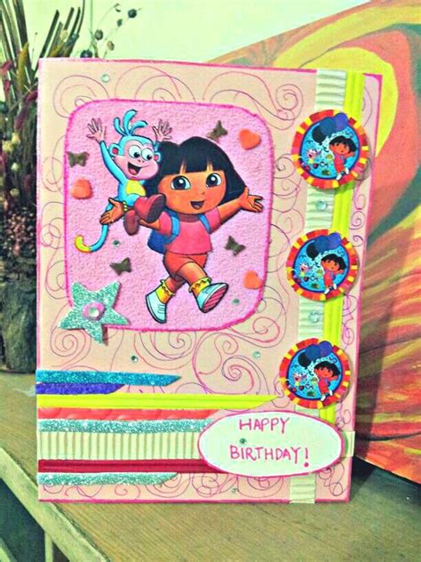 Dora the explorer, girly b'day card! | Dora the explorer, Dora, Happy ...