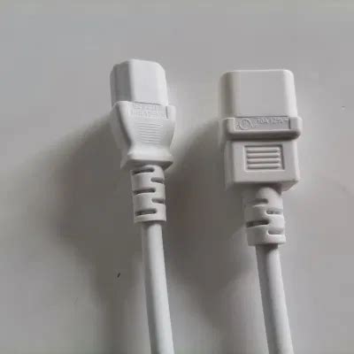 White 10A 125V IEC C13 to C14 Power Extension Cord 10 FT 3 Prong Plug Laptop Power Cable - China ...