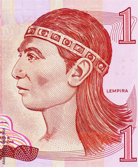 Indio Lempira, national hero of Maya-Lenca origin, Portrait from ...