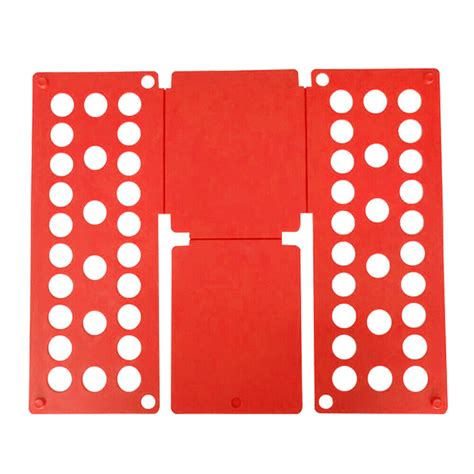 Plastic Clothes Folding Board Kids Shirt Folder Home Storage Tool (Red ...