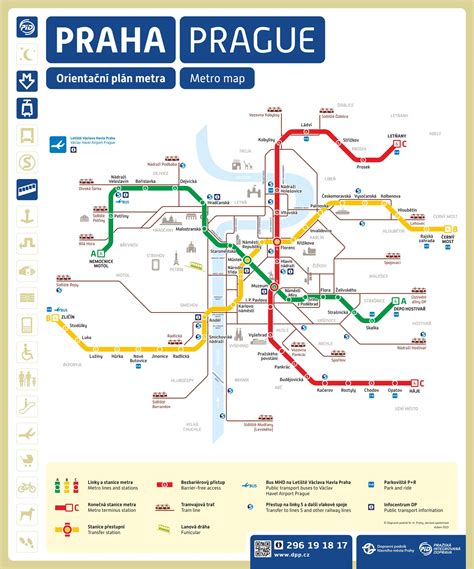 Prague metro map - Prag metro map (Bohemia - Czechia)