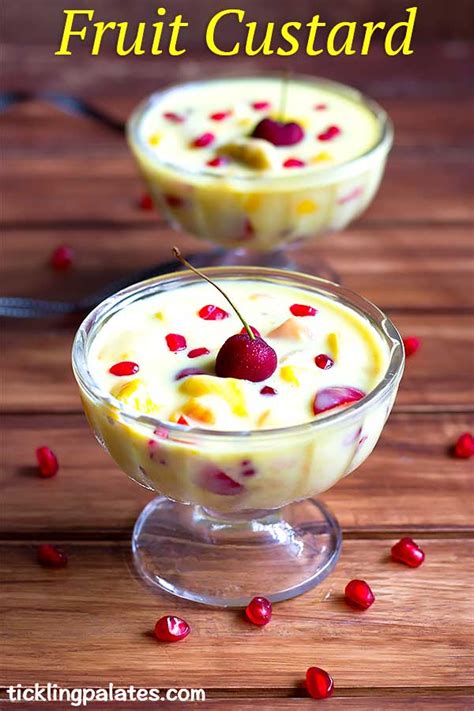 Fruit Custard Recipe - Mixed Fruit Custard - Tickling Palates