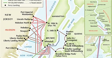 Map of NYC ferry: stations & lines