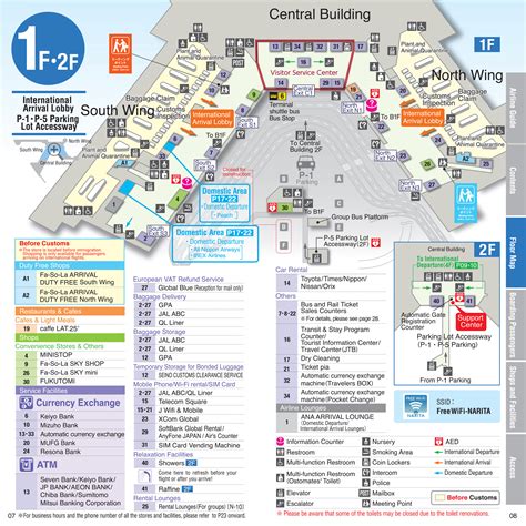 Narita Airport Map (NRT) - Printable Terminal Maps, Shops, Food, Restaurants Maps | Tripindicator