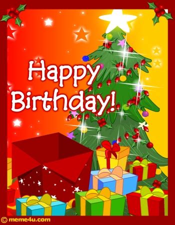 Happy Birthday Christmas Card | Christmas Birthday Free Ecard