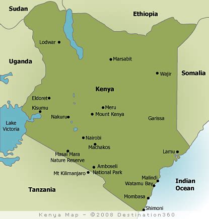 map of kenya with cities - Google Search | Kenya, Map, Mount kenya