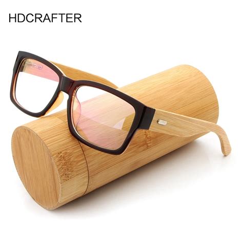 HDCRAFTER-Wooden-Eyeglasses-Frames-Men-Oversized-Bamboo-Glasses-Frame ...