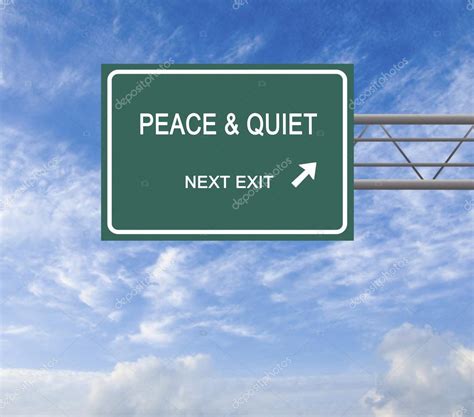 Pictures: peace and quiet | Road sign to peace and quiet — Stock Photo © vaeenma #45199381