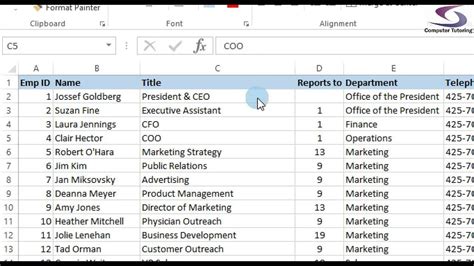 Visio Organization Chart Excel Template