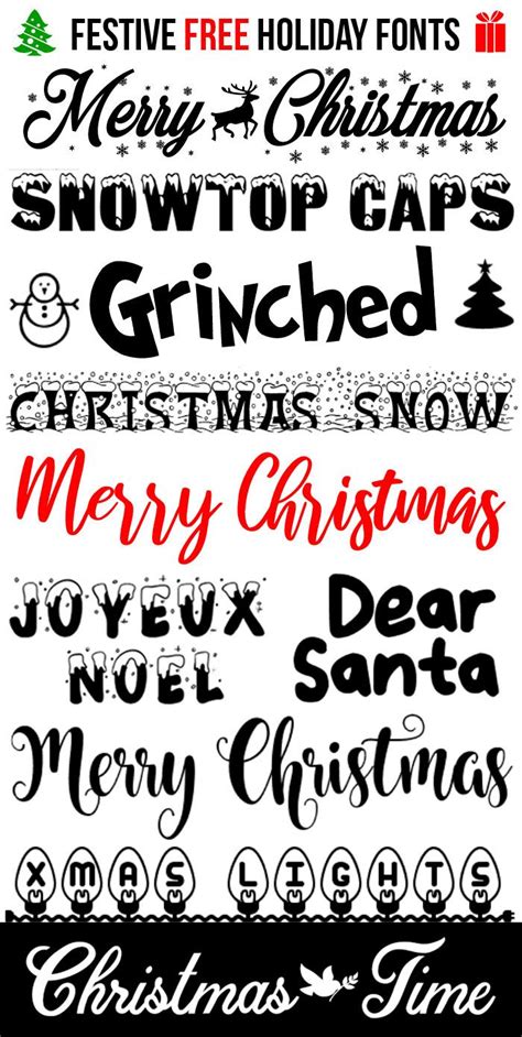 10 Free Festive Christmas Fonts | Holiday fonts, Christmas fonts free, Free fonts for cricut