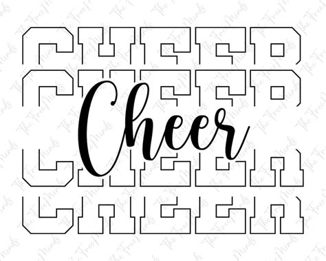 Cheer Svg, Stacked Svg, Digital Download, Cheerleader Svg, Cheerleading Svg, Cheer Word Svg ...