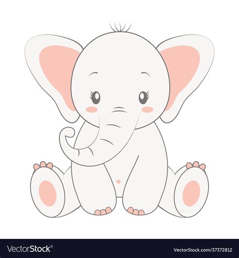 Baby elephant icon Royalty Free Vector Image - VectorStock