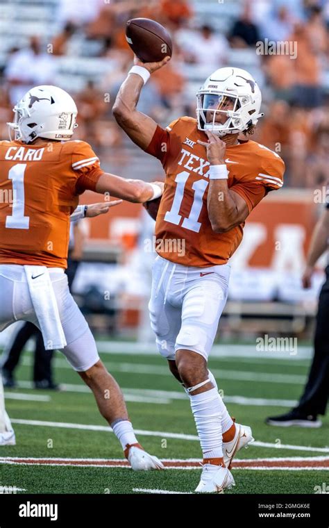 September 18. QB Casey Thompson #11 of the Texas Longhorns in action ...