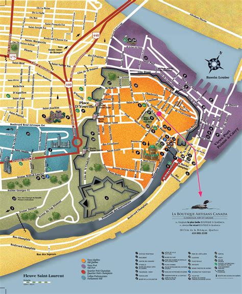 Quebec City sightseeing map - Ontheworldmap.com