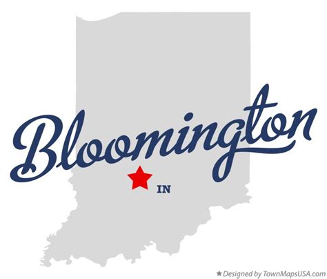 Map of Bloomington, IN, Indiana