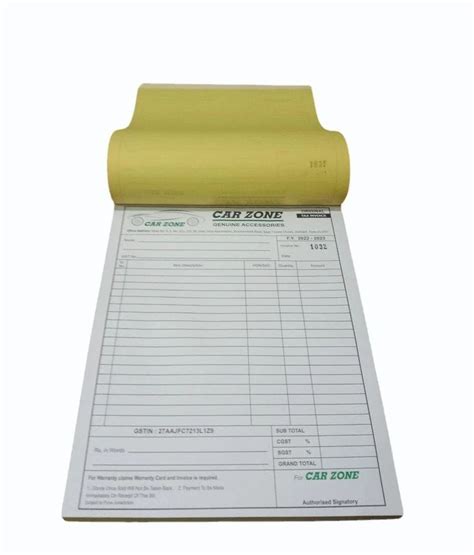 Paper Printed Invoice Book at Rs 190/piece | West Of Chord Road, Bengaluru Urban | Bengaluru ...