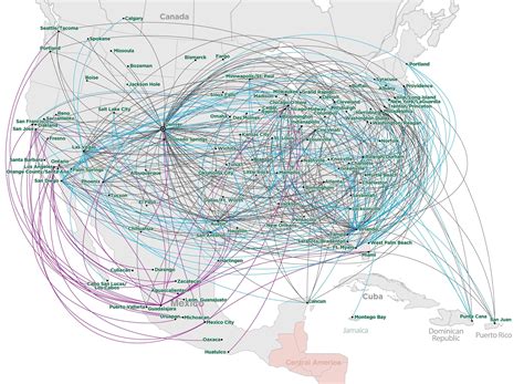 Frontier Airlines Flight Map - San Antonio Map