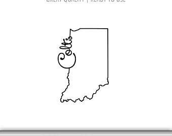 Indiana Outline Vector at GetDrawings | Free download