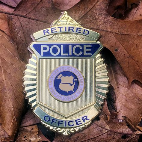 Flexbadge Retired Police Officer Badge With American Police Veterans ...