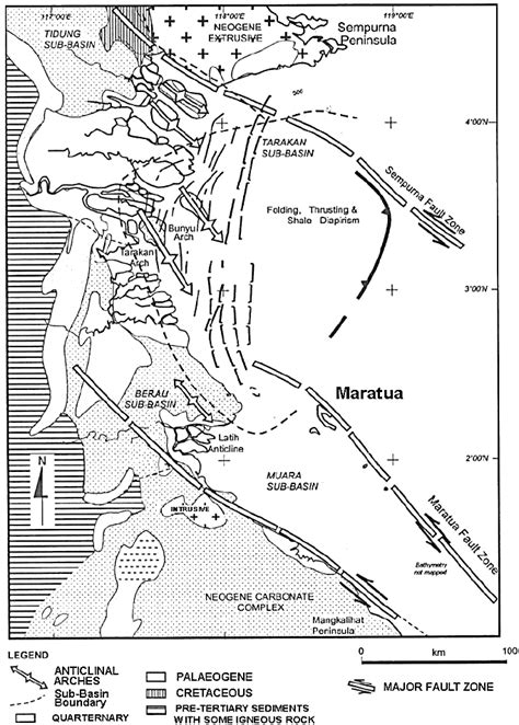 A Map illustrating bathymetry and the tectonic setting around Maratua ...