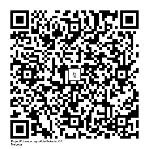 fluido Marchito Vueltas y vueltas meloetta qr code término análogo Corredor vertical