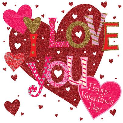 I Love You Happy Valentine's Day Greeting Card | Cards