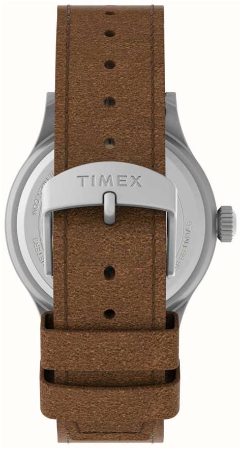 Timex Men's Expedition Scout Green Dial Brown Leather Strap TW4B23000 ...