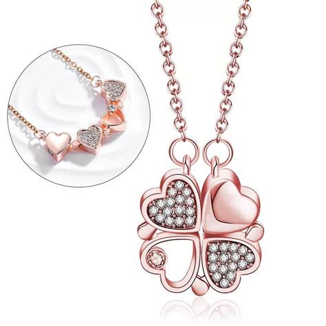 Magnetic Clover/Heart Interchangeable Necklace | Sydney Jewelry